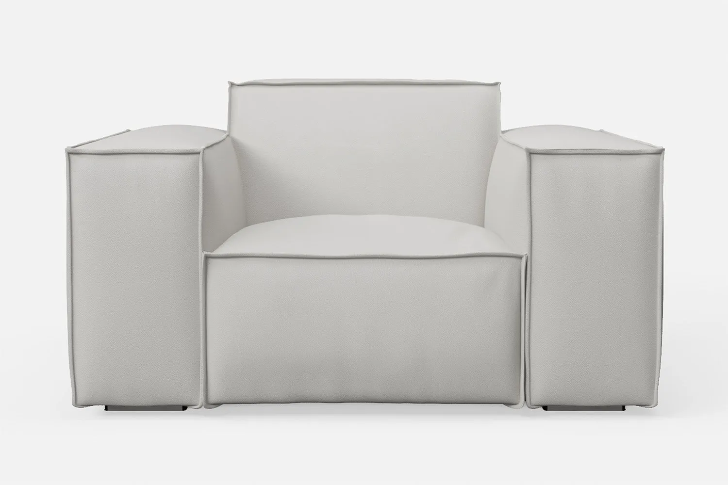 Naples Armchair White Leather