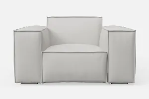 Naples Armchair White Leather