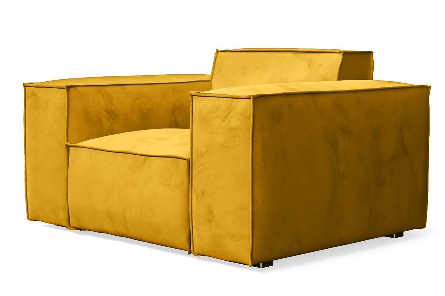 Naples Armchair Yellow Velvet