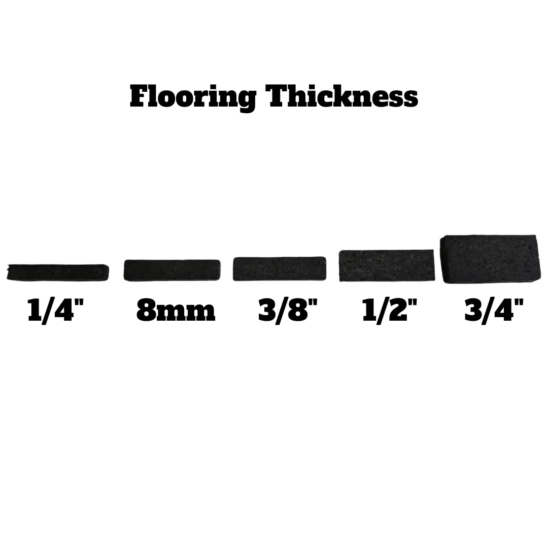 NEW Hammer Clad 3/4" Premium Rubber Gym Flooring Mats and Rubber Mats 4' x 6' Confetti Fleck