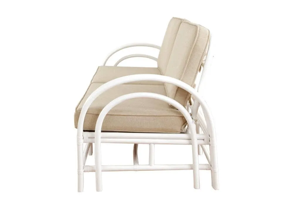 Pretzel Daybed - White with Taupe Covers