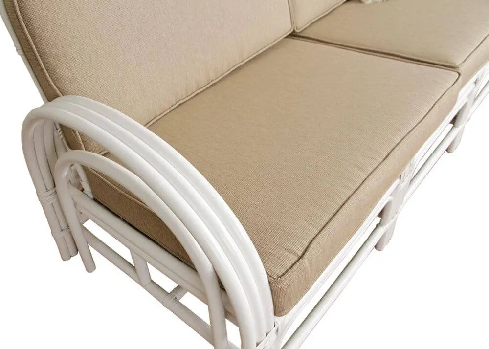 Pretzel Daybed - White with Taupe Covers