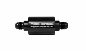 Redhorse Performance -6AN Inlet -6AN Outlet High Flow Fuel Filter - Black - 4151-06-2