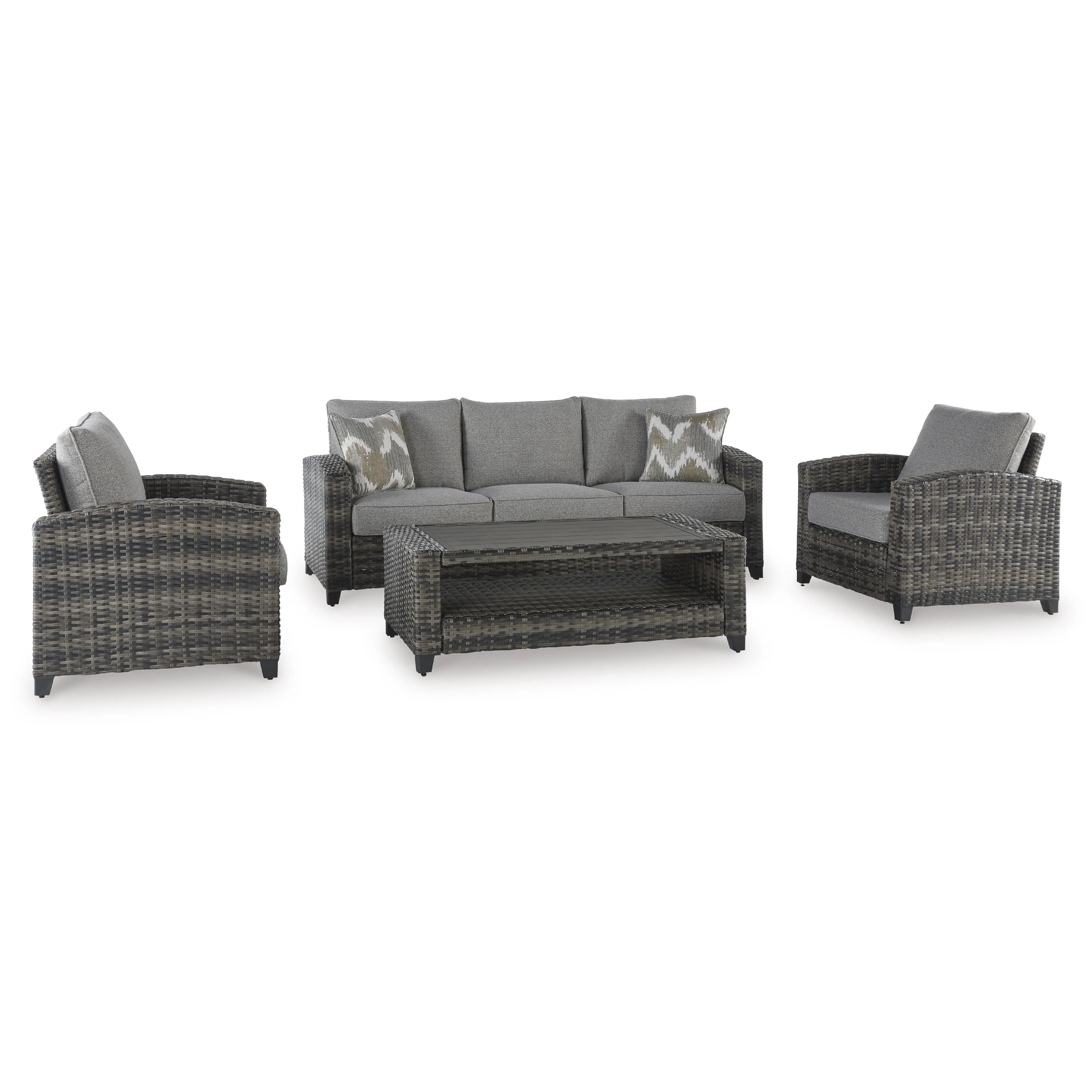 Signature Design by Ashley Oasis Court P335-081 Sofa/Chairs/Table Set