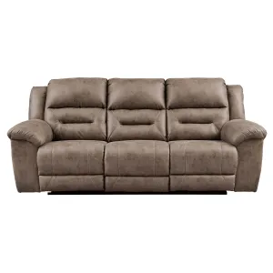 Signature Design by Ashley Stoneland Power Reclining Leather Look Sofa 3990587C
