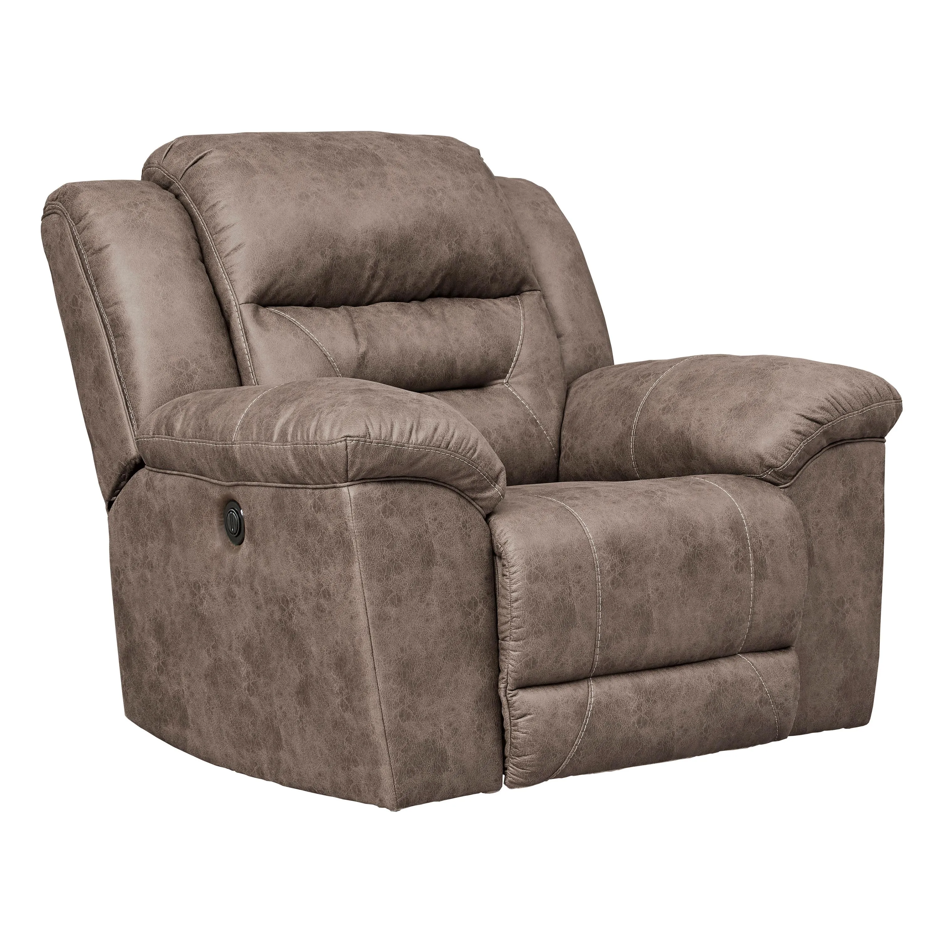 Signature Design by Ashley Stoneland Power Rocker Leather Look Recliner 3990598C