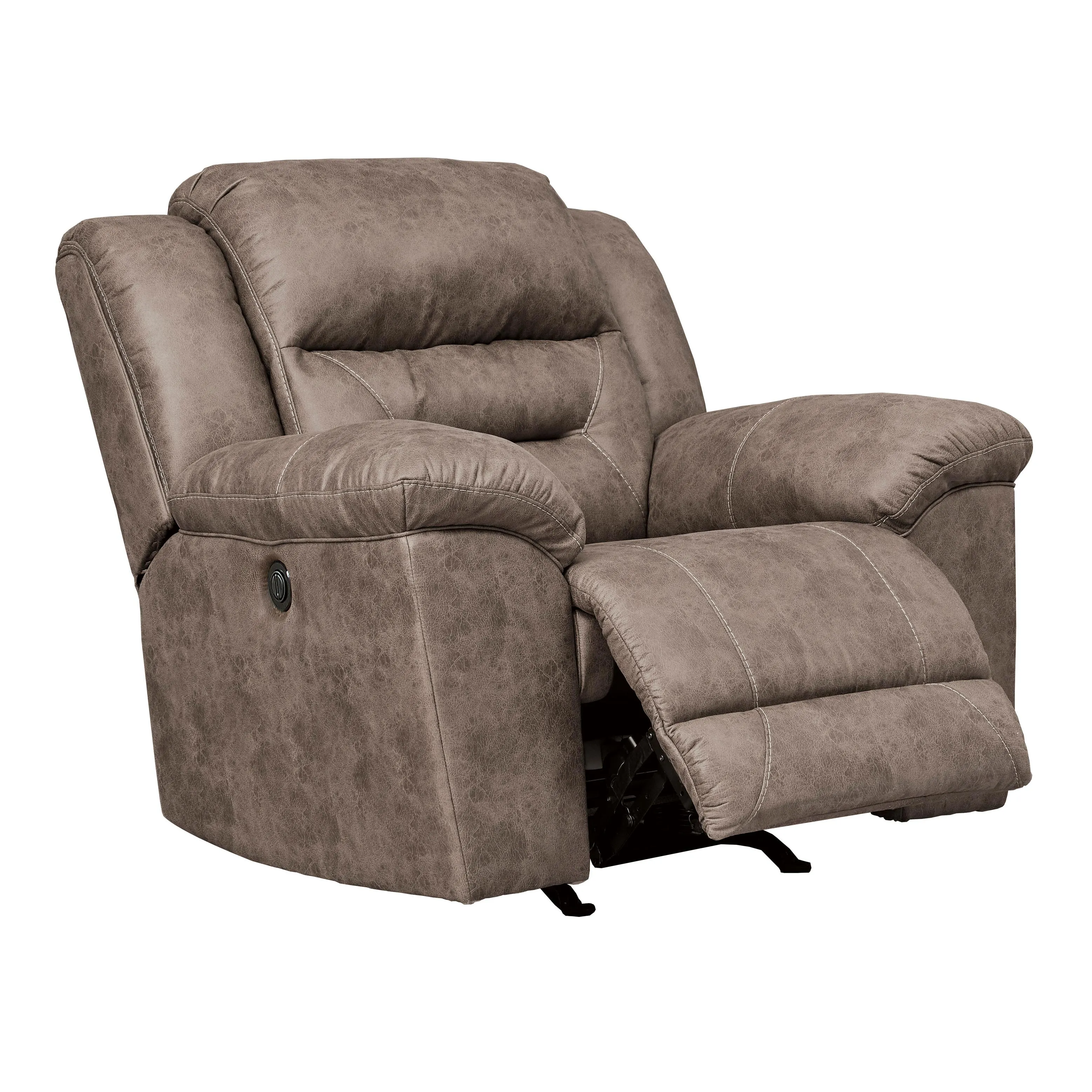 Signature Design by Ashley Stoneland Power Rocker Leather Look Recliner 3990598C