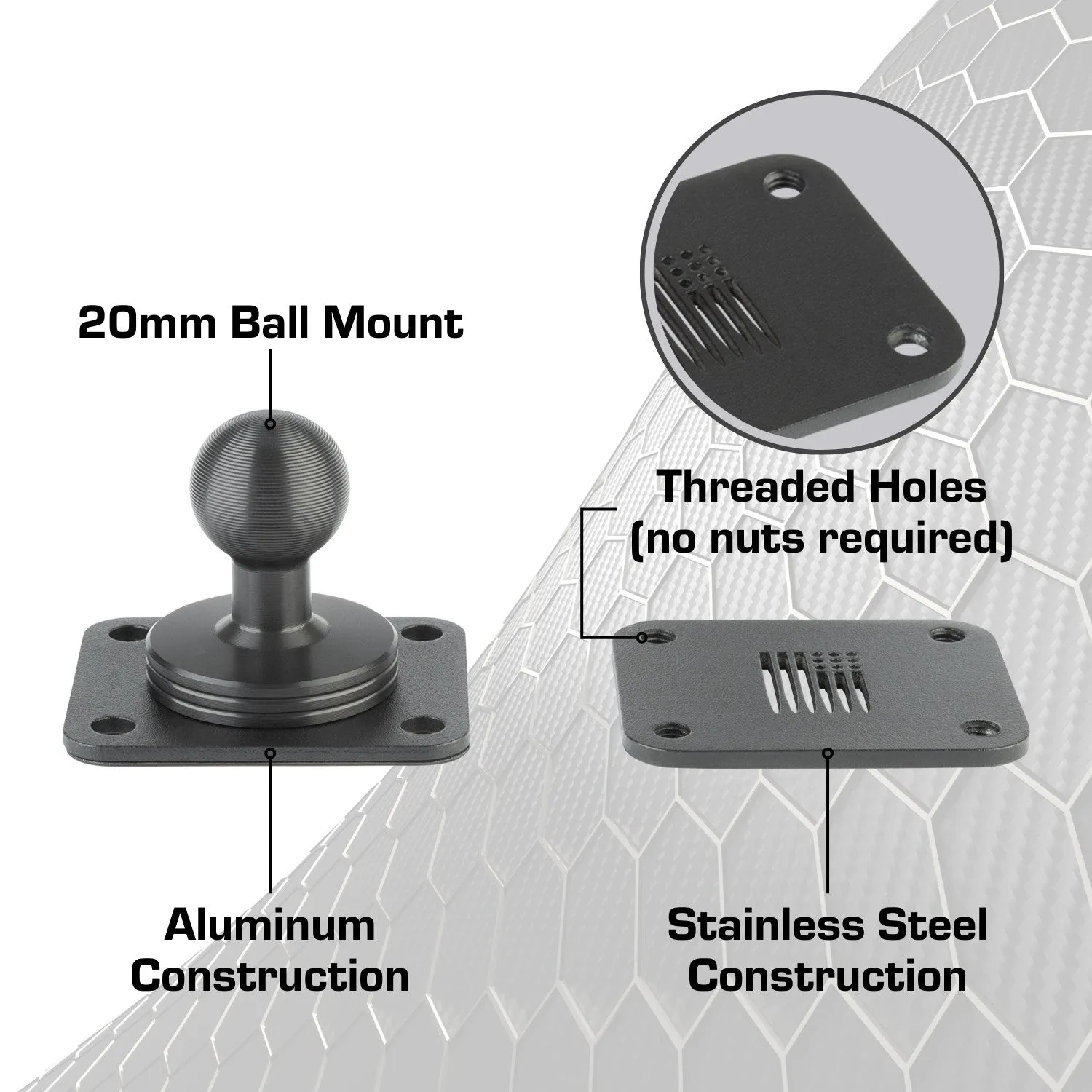 Tablet Holder with Articulating Mounting Arm   AMPS Mounting Plate