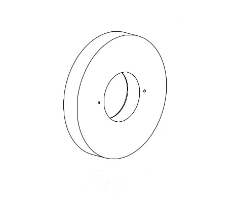 UPC-57T-RO-F-6 - 2" Wood Outlet, TFS, Flush Mount, Red Oak, Face Plate Only (6 pcs)