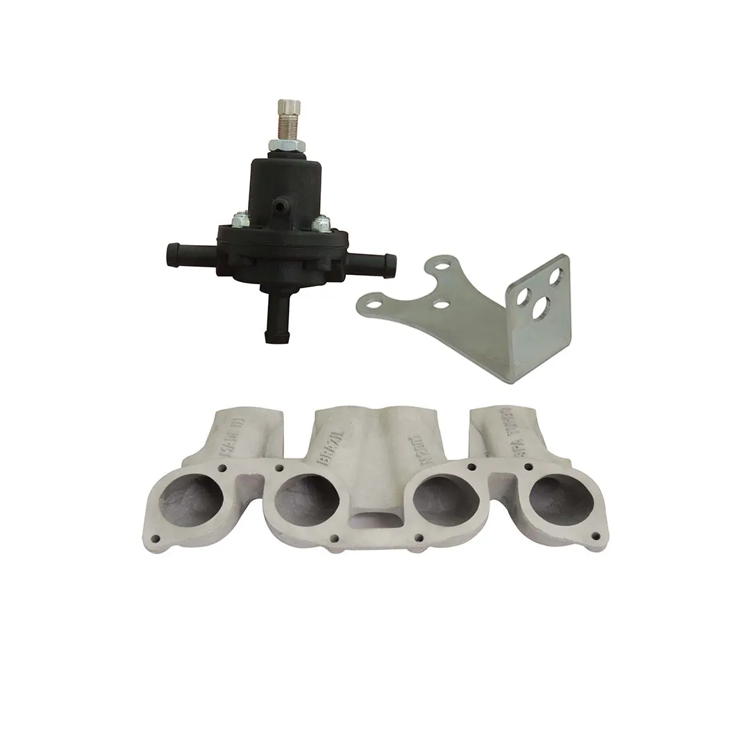 VW MKI MKII GTI 1.8L 2.0L 8v SOHC dual downdraft intake manifold   0-30 PSI Fuel pressure regulator   Bracket