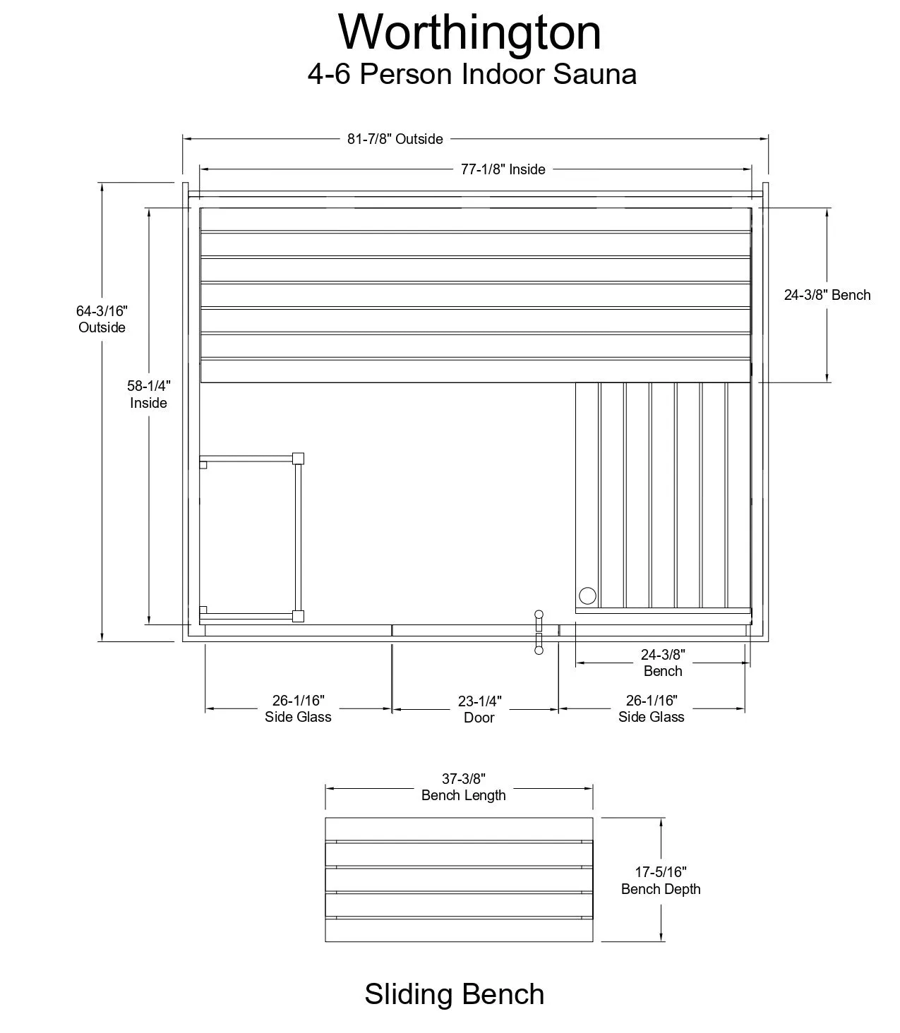 Worthington 4-6 Person Indoor Sauna