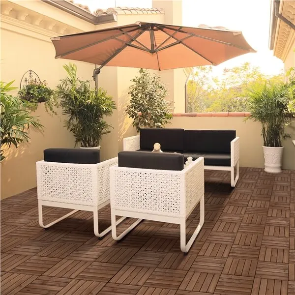 Yaheetech Outdoor Tiles Wood 11pcs