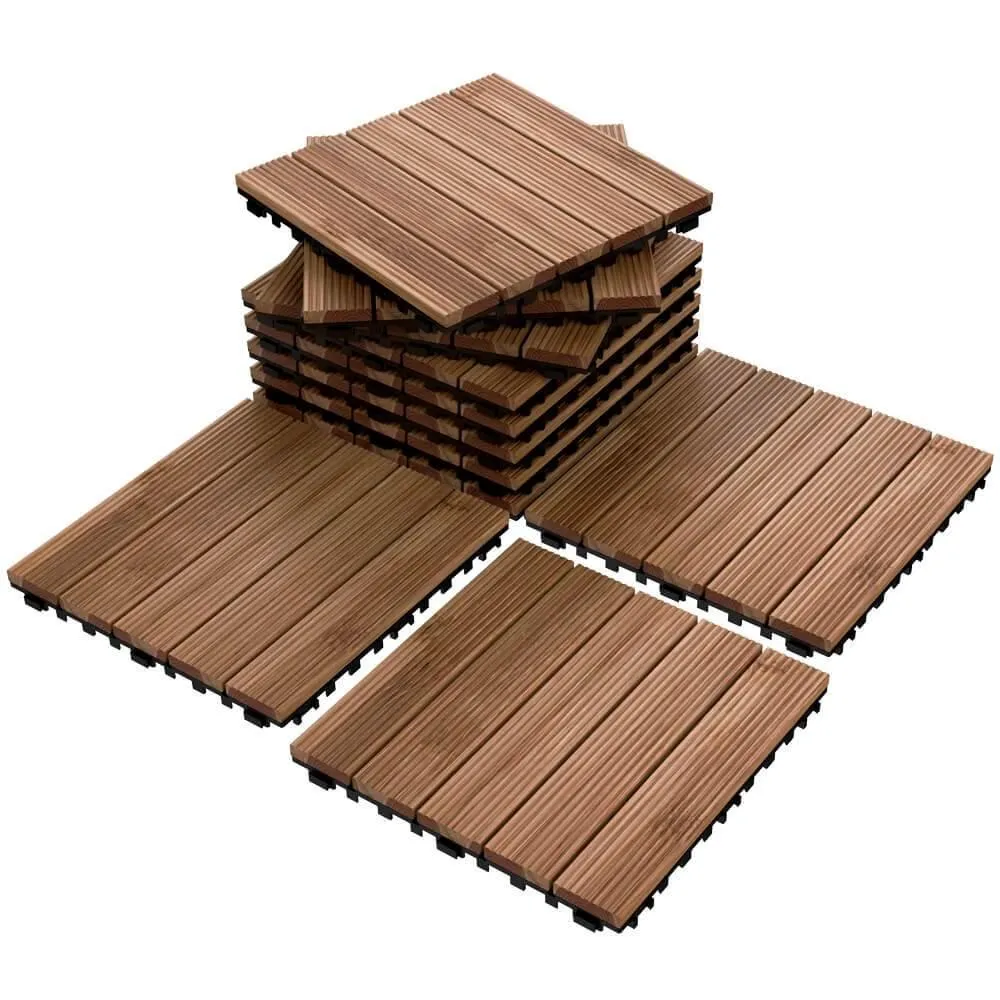 Yaheetech Outdoor Tiles Wood 11pcs