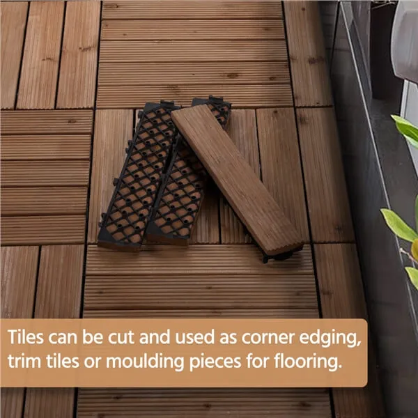 Yaheetech Outdoor Tiles Wood 11pcs